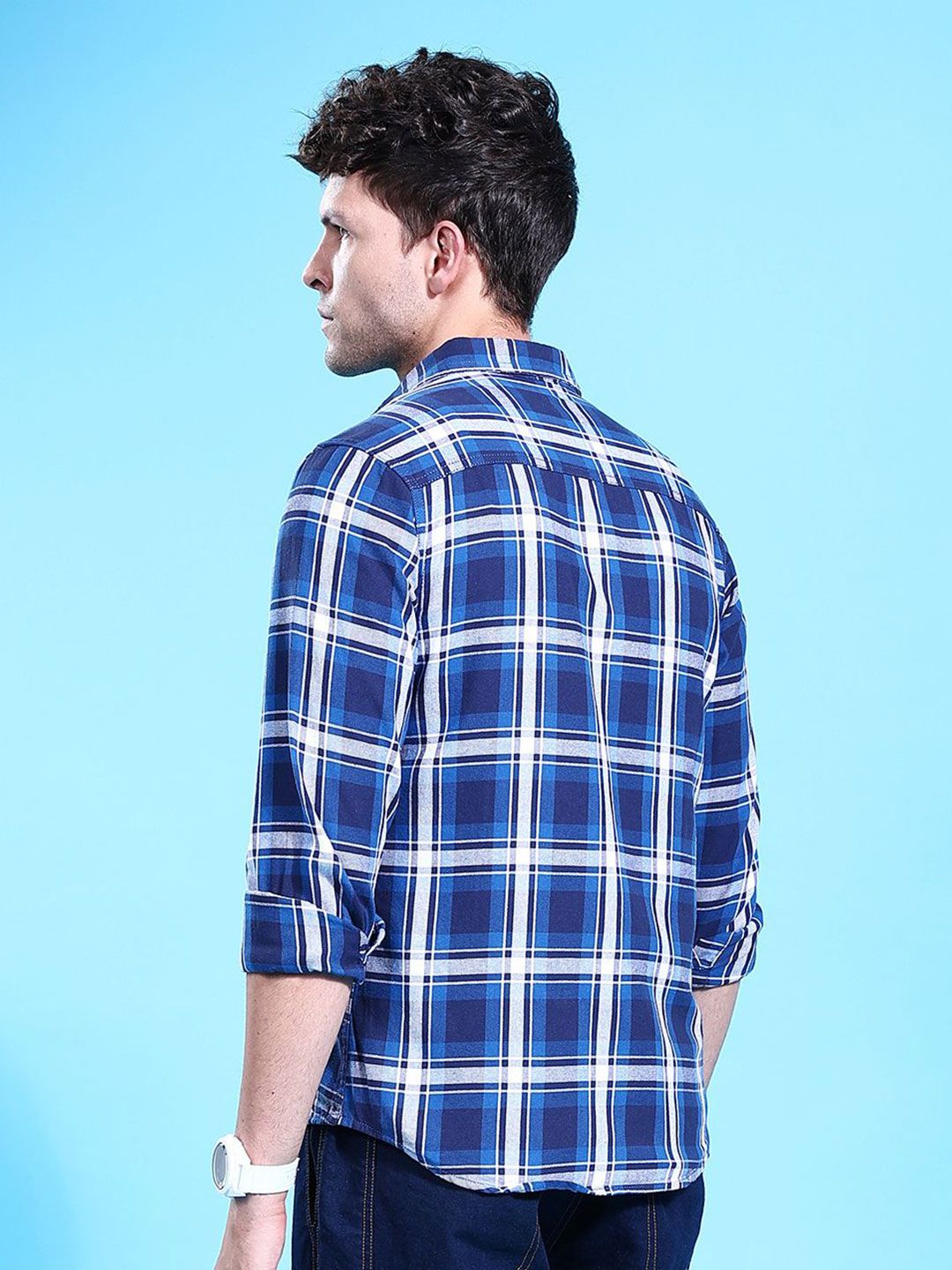 The Indian Garage Co Men Checked Casual Shirt