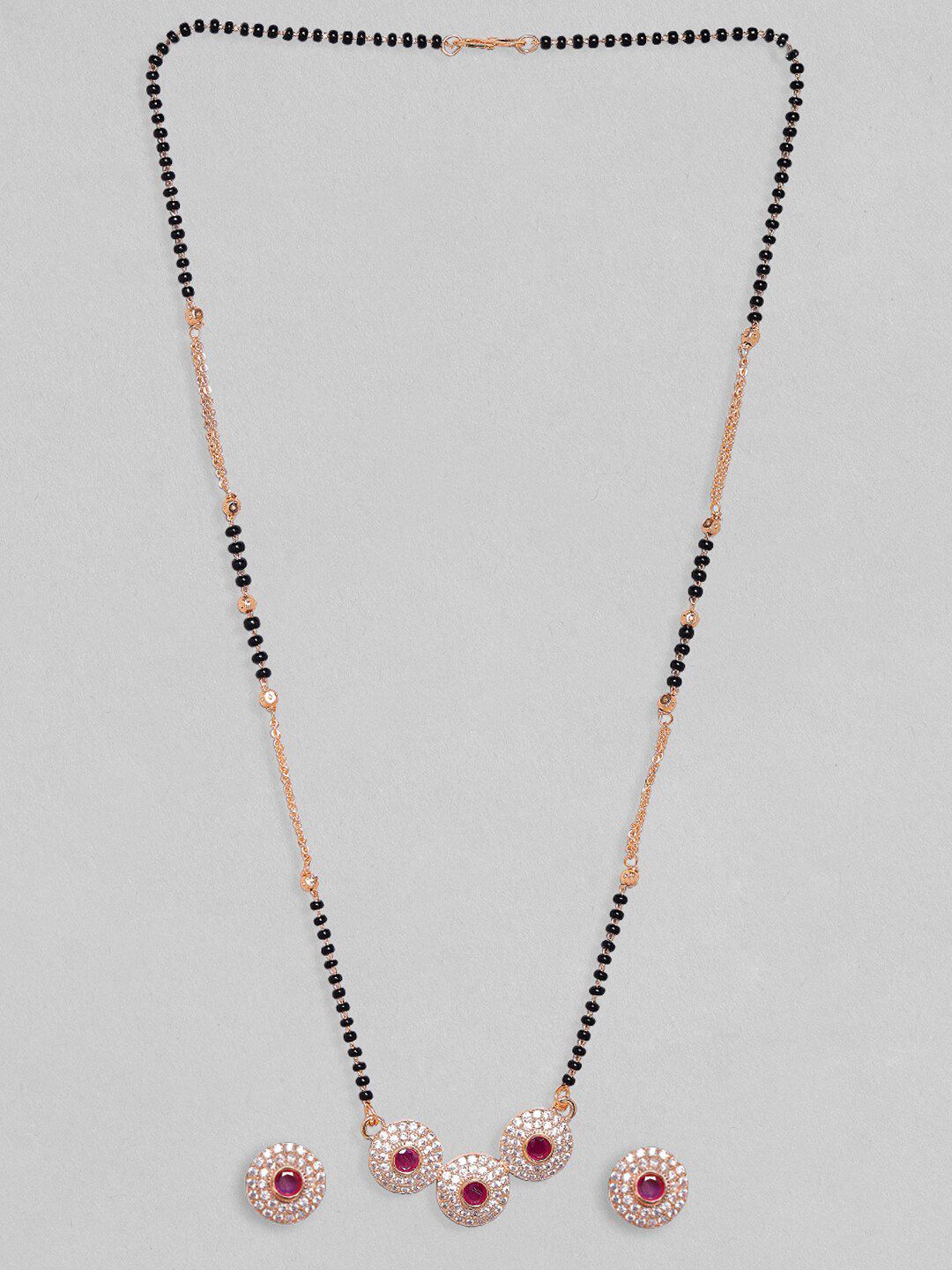 Rubans 24K berlapis emas berlapis ad-bertenaga & manik manik dengan anting-anting