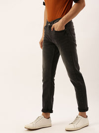 The Indian Garage Co Men Charcoal Grey Slim Fit Mid-Rise Clean Look Jeans