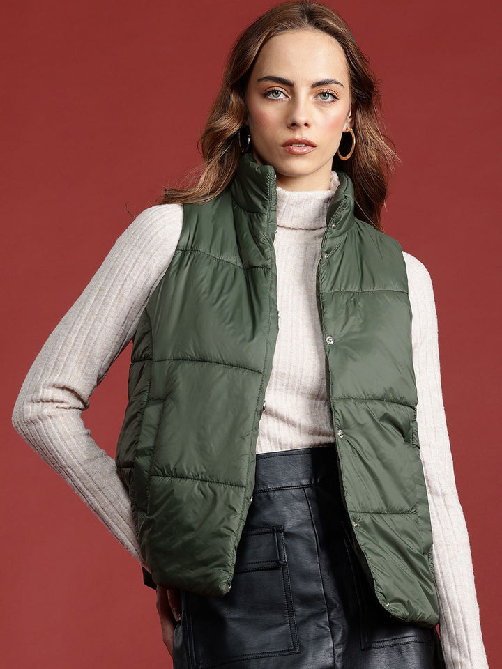 all about you Padded Sleeveless Jacket