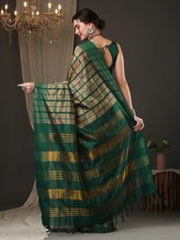 Saree mall Checks Silk Blend Saree