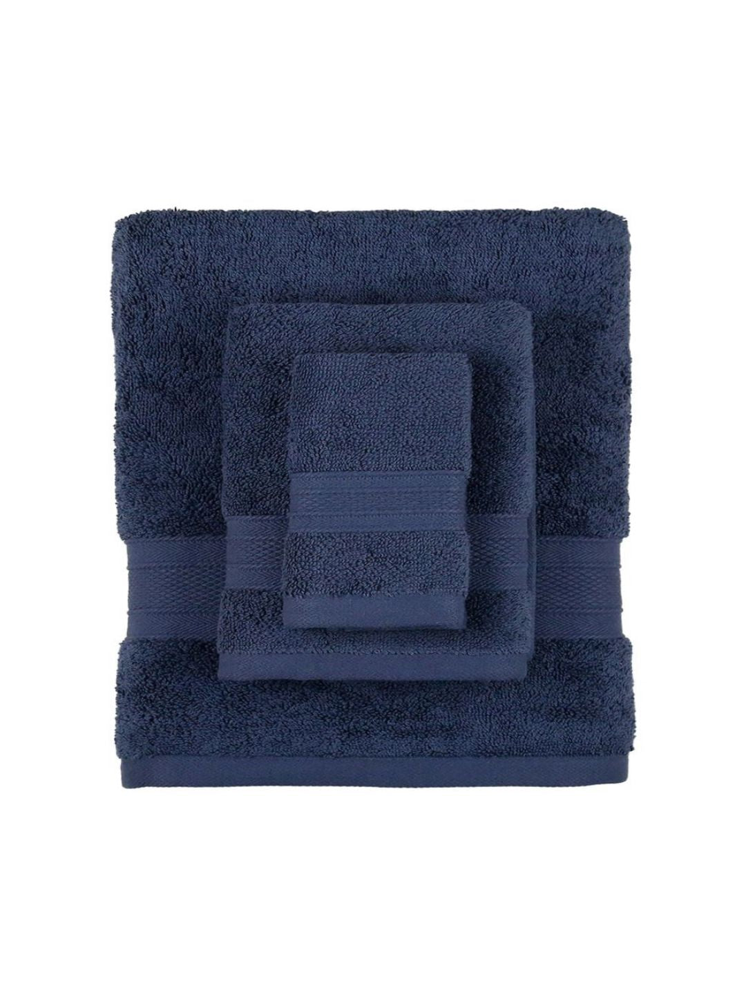 MYTRIDENT Soft Comfort Navy Blue 6 Pieces Pure Cotton 500 GSM Towel Set