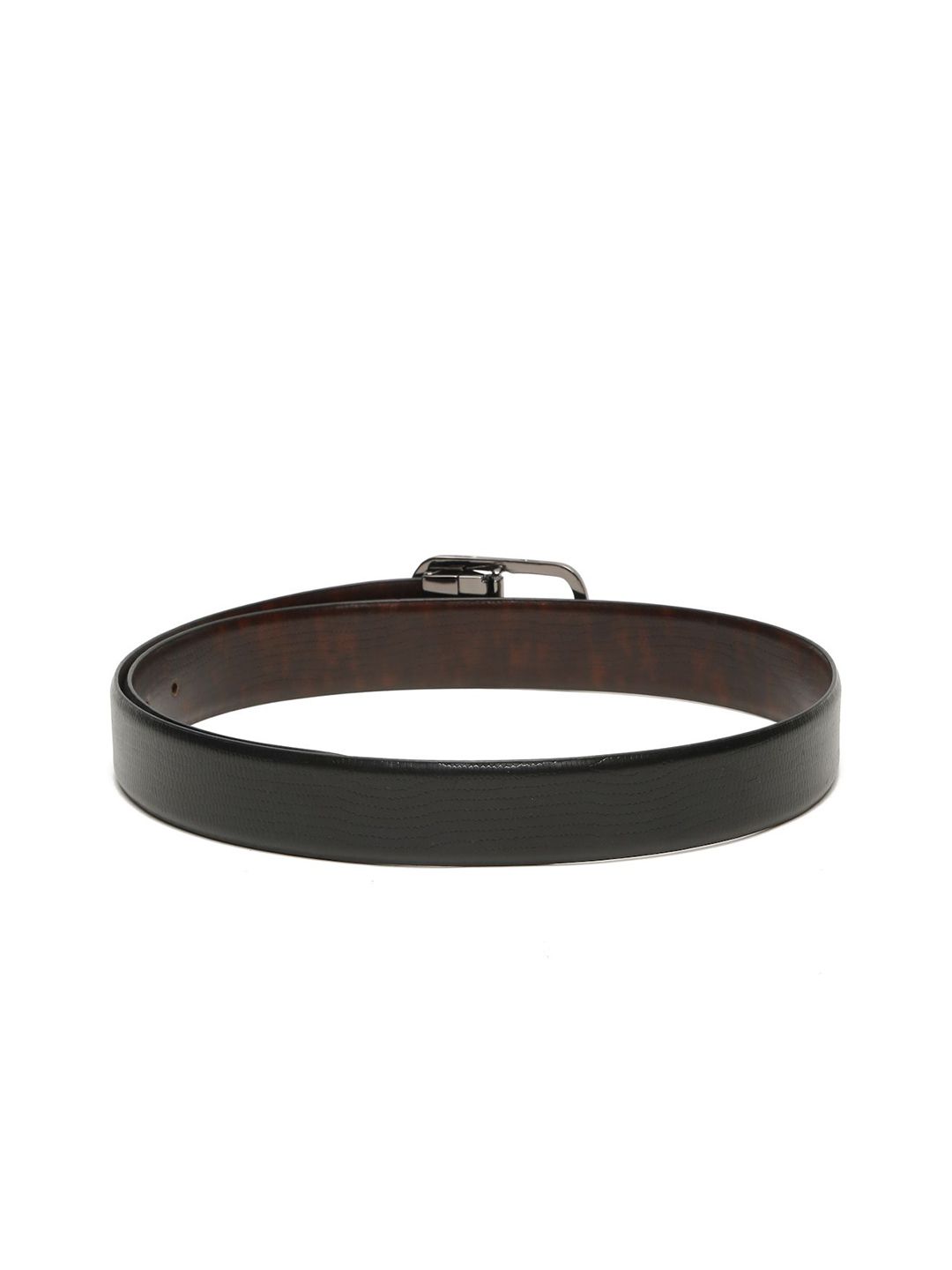 Teakwood Leathers Men Textured Leather Reversible Formal Belt
