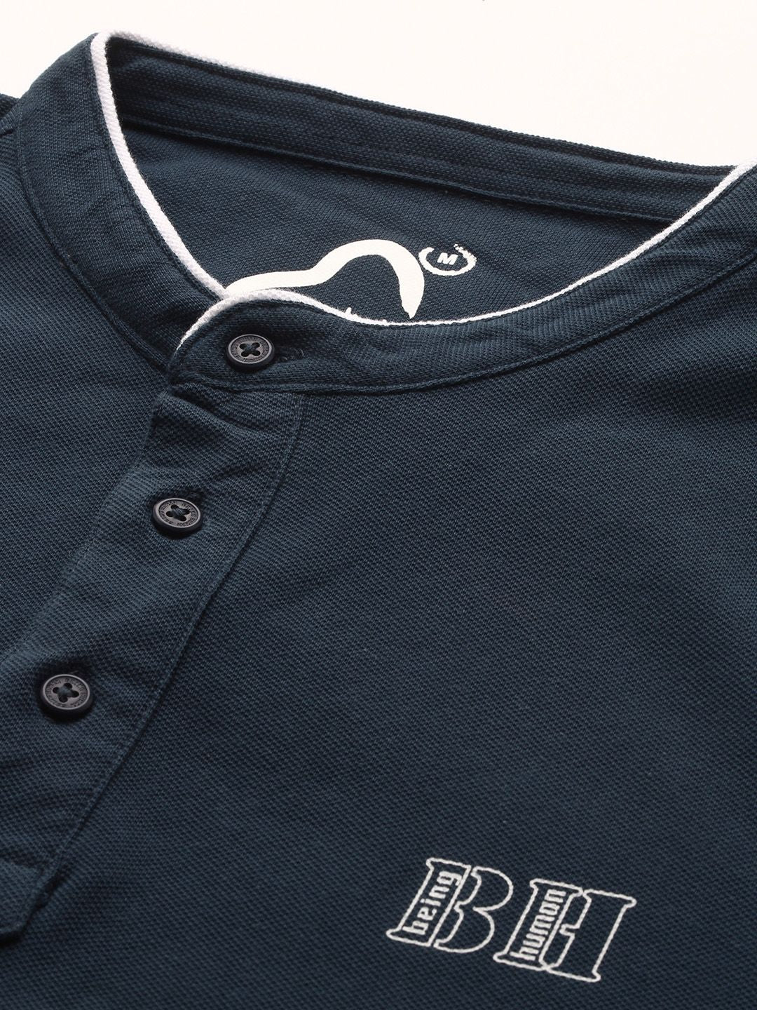 Being Human Pure Cotton Henley Neck T-shirt