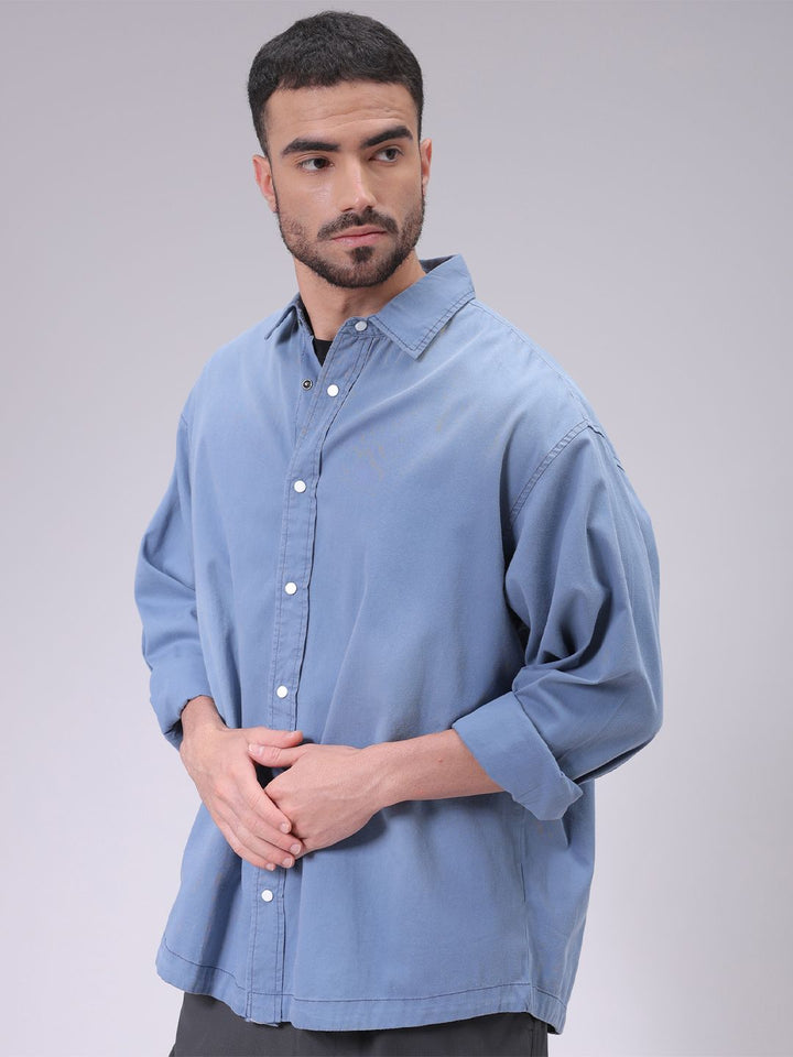 The Indian Garage Co Men Cutaway Collar Checked Cotton Oversized Casual Shirt