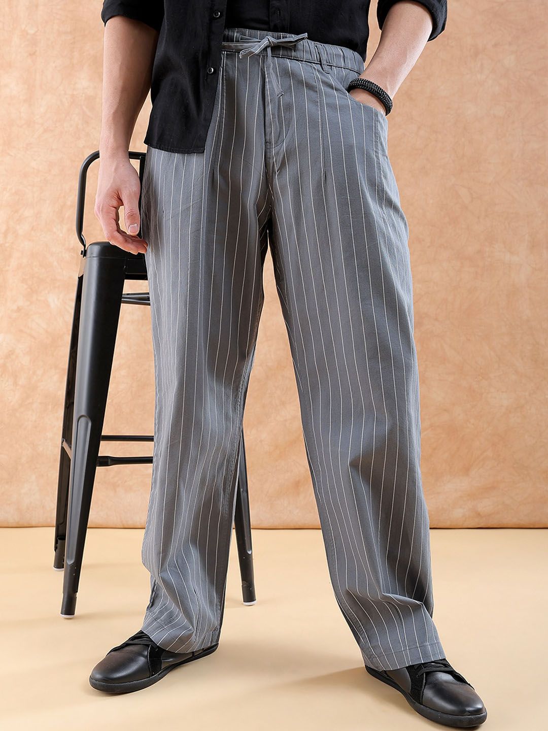 The Indian Garage Co Men Loose Fit Trousers