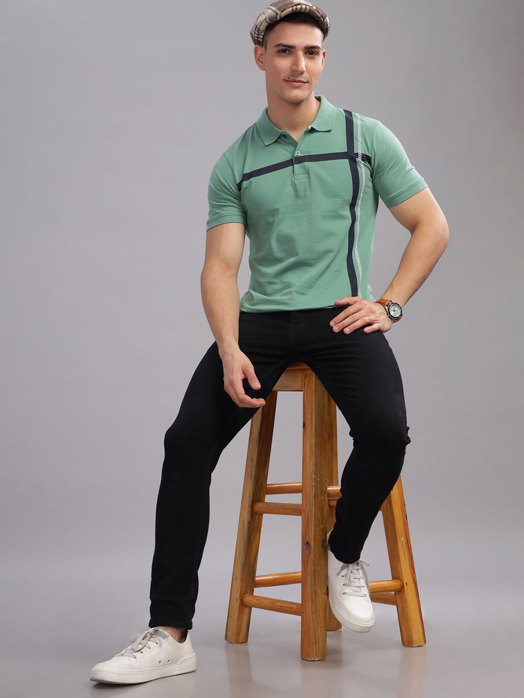 Baju-T Kapas Tulen Kolar Polo ADRO Bersaiz Besar
