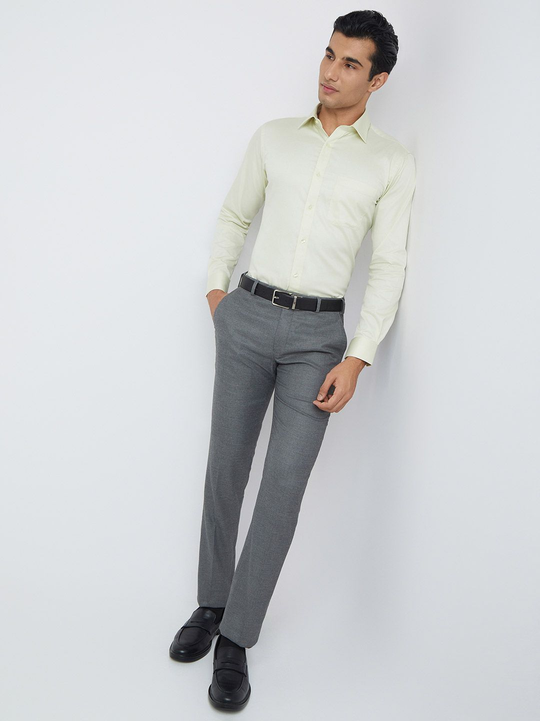 Raymond Men Organic Cotton Slim Fit Opaque Formal Shirt