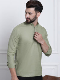 SOJANYA Lengan Gulung Kolar Band Kurta