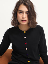 RAREISM Statement Button Knit Long Sleeves Cardigan