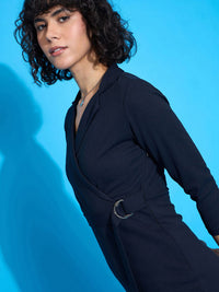 SASSAFRAS worklyf V-Neck Wrap Dress