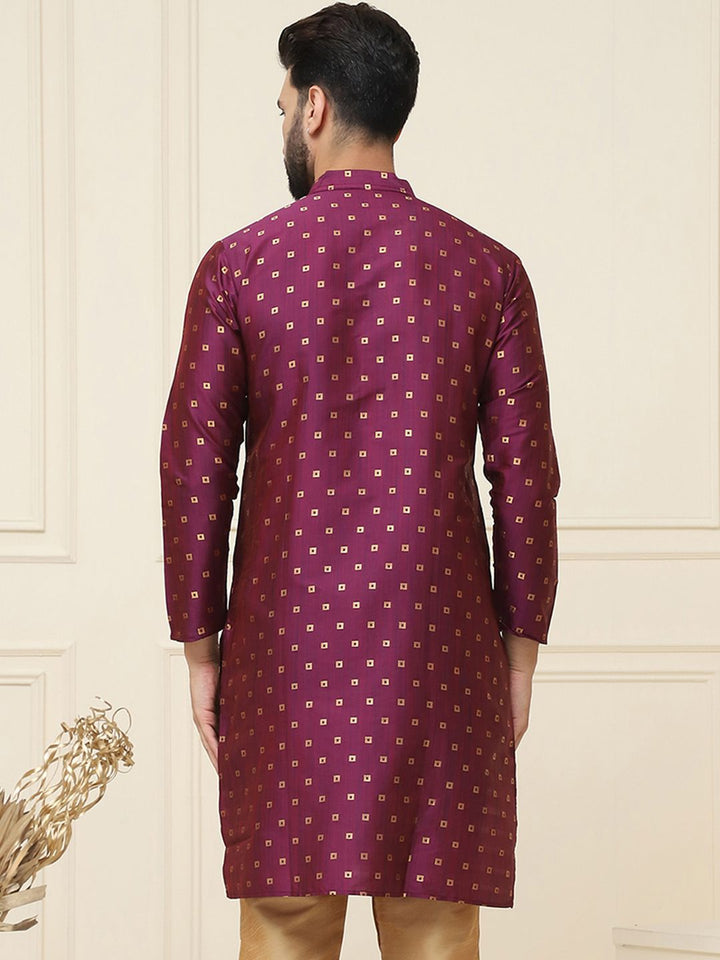 SOJANYA Geometric Silk Cotton Kurta