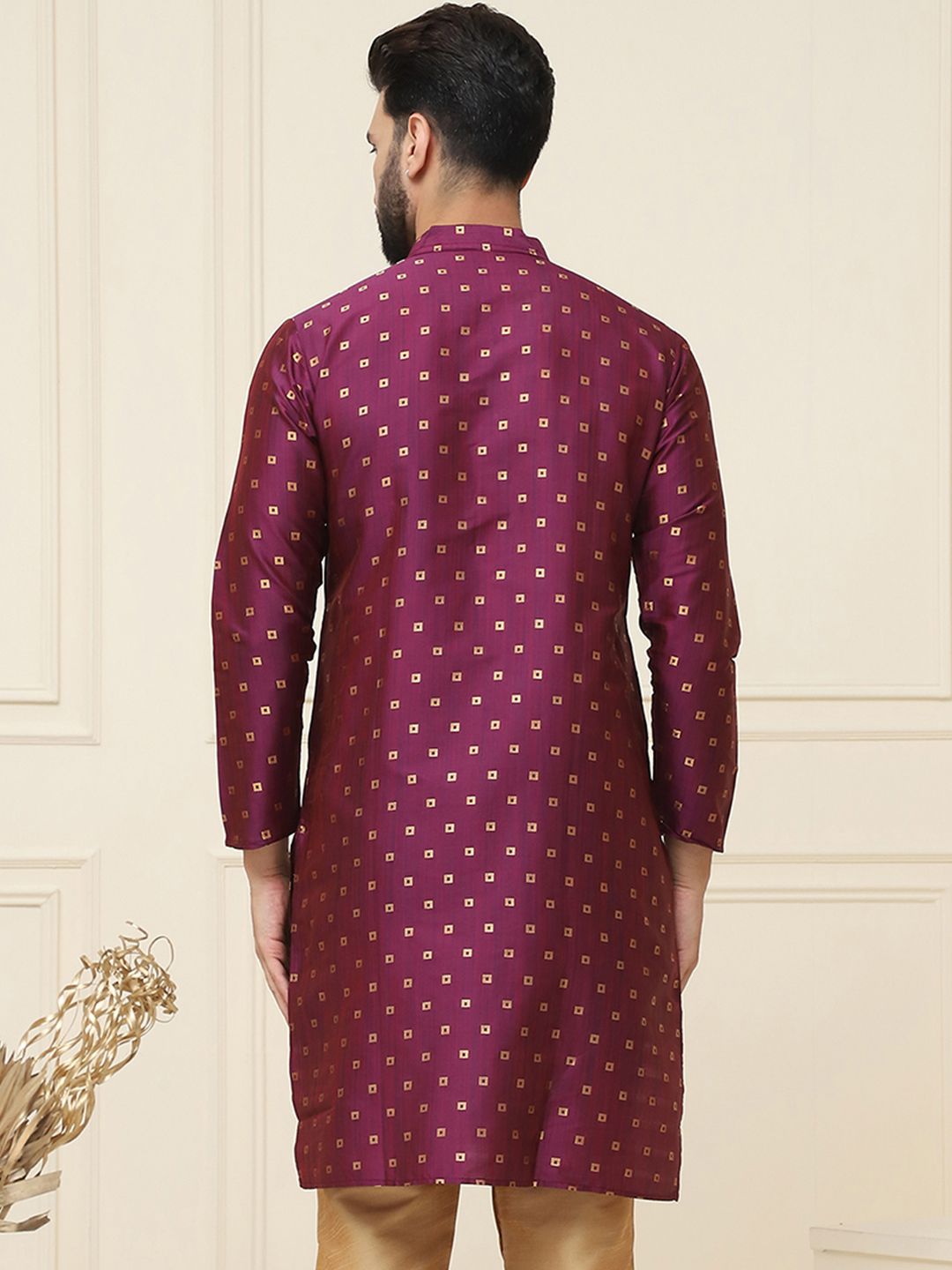 SOJANYA Geometric Silk Cotton Kurta