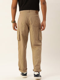 Bene Kleed Men Solid Straight Fit Cargos Trousers