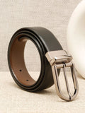 Teakwood Leathers Men Textured Leather Reversible Formal Belt
