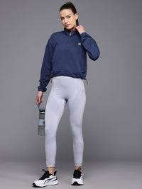 HRX by Hrithik Roshan Printed Half Zipper Running Sweatshirt