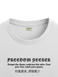 ADRO Men Typography Printed T-shirt