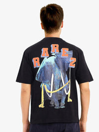 RARE RABBIT Men Graphic Printed Round Neck Cotton Oversized T-Shirt