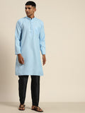 SOJANYA Mandarin Collar Cotton Silk Kurta