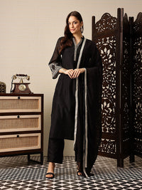 House of Pataudi Regular Jashn Kurta with Trousers & With Dupatta