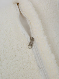 HOSTA HOMES Cream-Coloured 2 Pieces Fur Square Cushion Covers