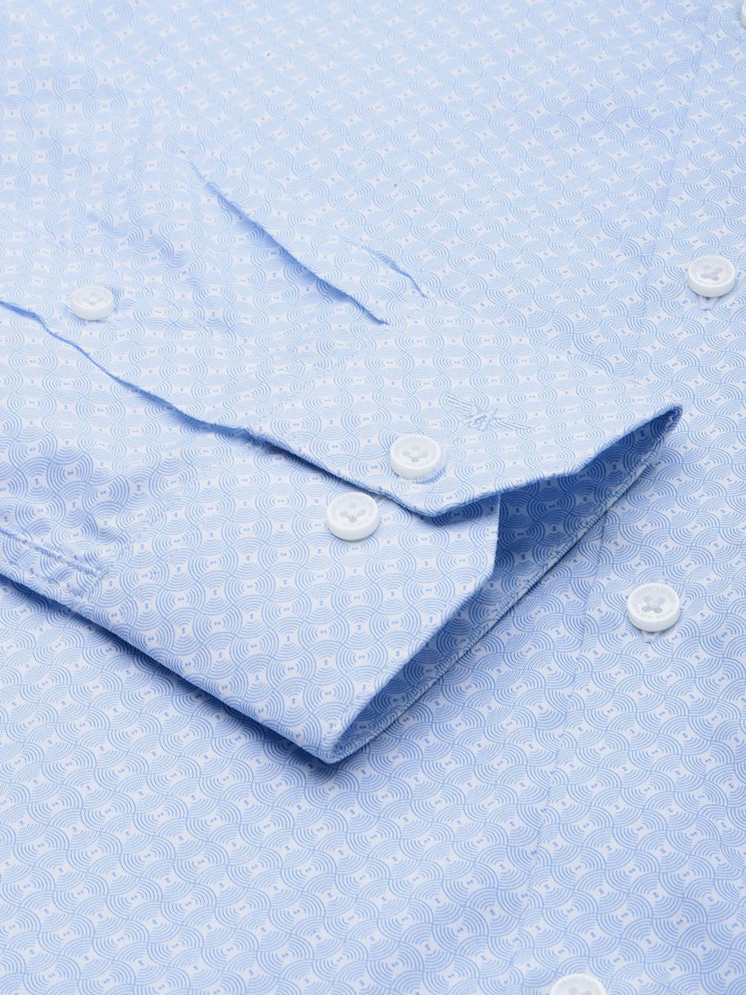 Park Avenue Slim Fit Geometric Printed Pure Cotton Formal Shirt
