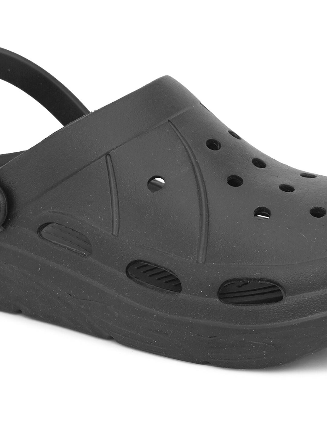 HRX by Hrithik Roshan Women Black Self Design Rubber Clogs