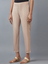W Women Beige Slim Fit Trousers
