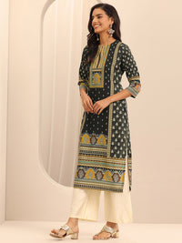 Libas Ethnic Motifs Printed Crepe Straight Kurta