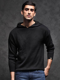 RARE RABBIT Men Zarr Slim Fit Hooded Sweatshirt