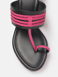 House of Pataudi Floral Embroidered Wedges
