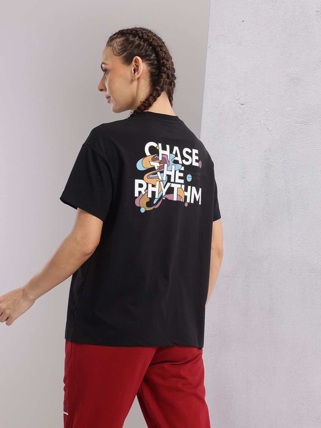 HRX by Hrithik Roshan Printed Drop-Shoulder Sleeves Relaxed Lifestyle T-shirt