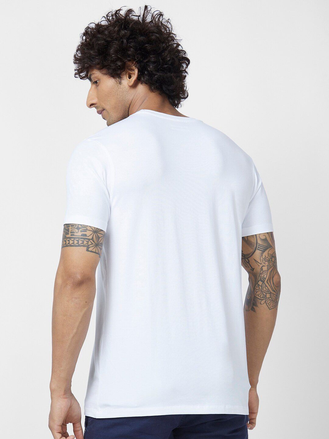 SPYKAR Typography Printed Slim Fit Cotton Casual T-Shirt