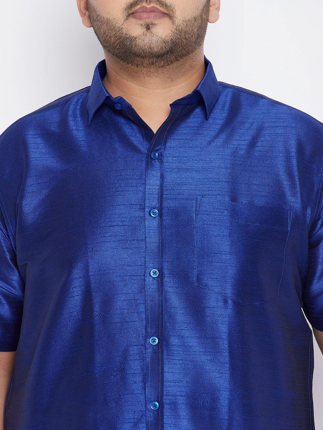 VASTRAMAY Men Blue Premium Casual Shirt
