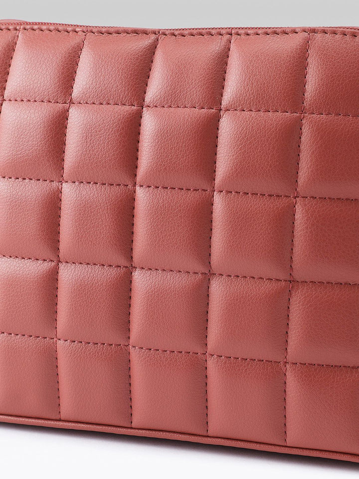 DressBerry Checked Structured Quilted Sling Bag