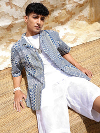 The Indian Garage Co Men Relaxed Fit Indie Printed Resortwear Shirt