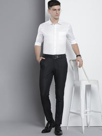 The Indian Garage Co. X Luxe Men Self Design Slim Fit Opaque Formal Shirt