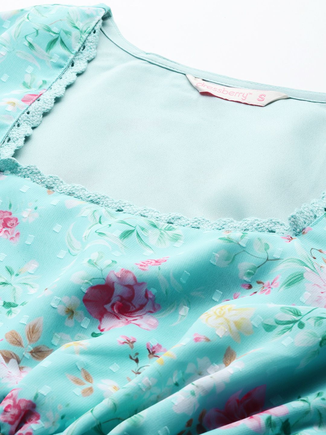 DressBerry Floral Print Cinched Waist Top