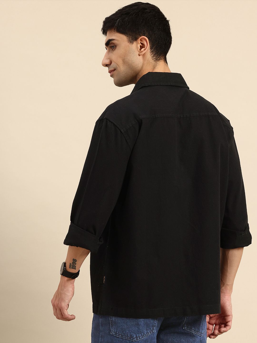 Being Human Drop-Shoulder Sleeves Pure Cotton Casual Shirt