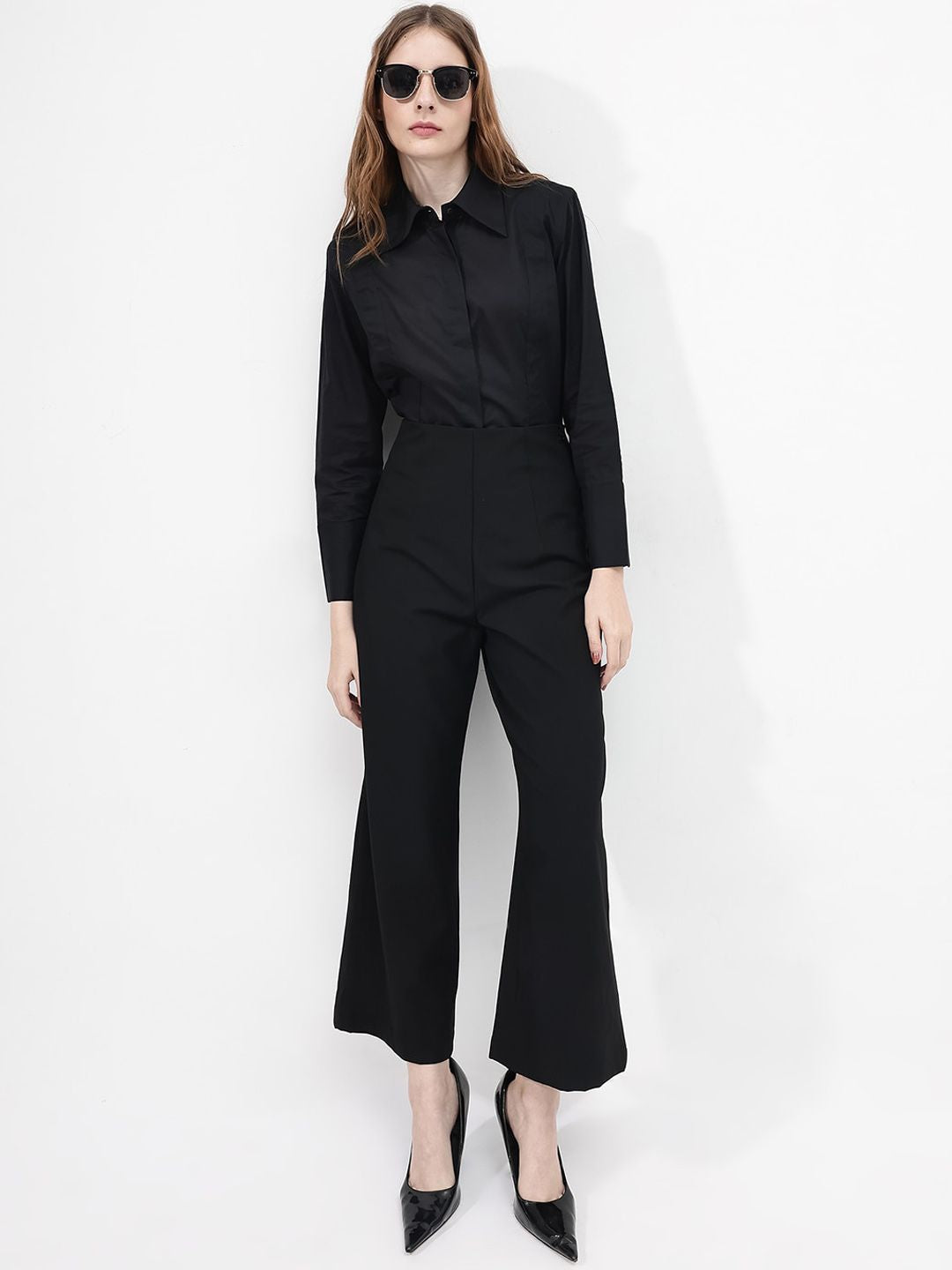 RAREISM Women Cotton High-Rise Trousers