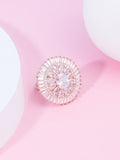 Cincin Jari Boleh Laras Zaveri Pearls Rose Saduran Emas CZ