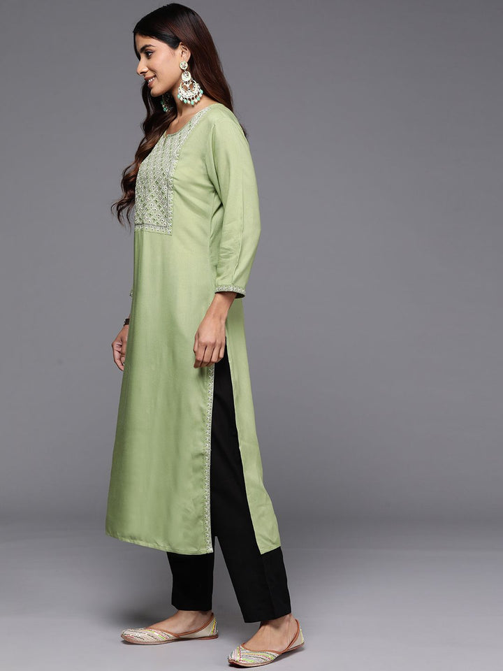 Indo Era Geometric Embroidered Mirror Work Kurta