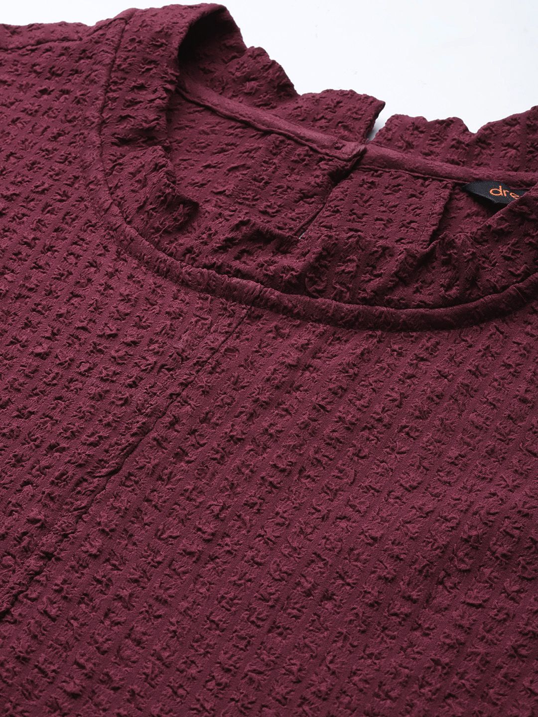 DressBerry Seersucker Extended Sleeves Regular Top