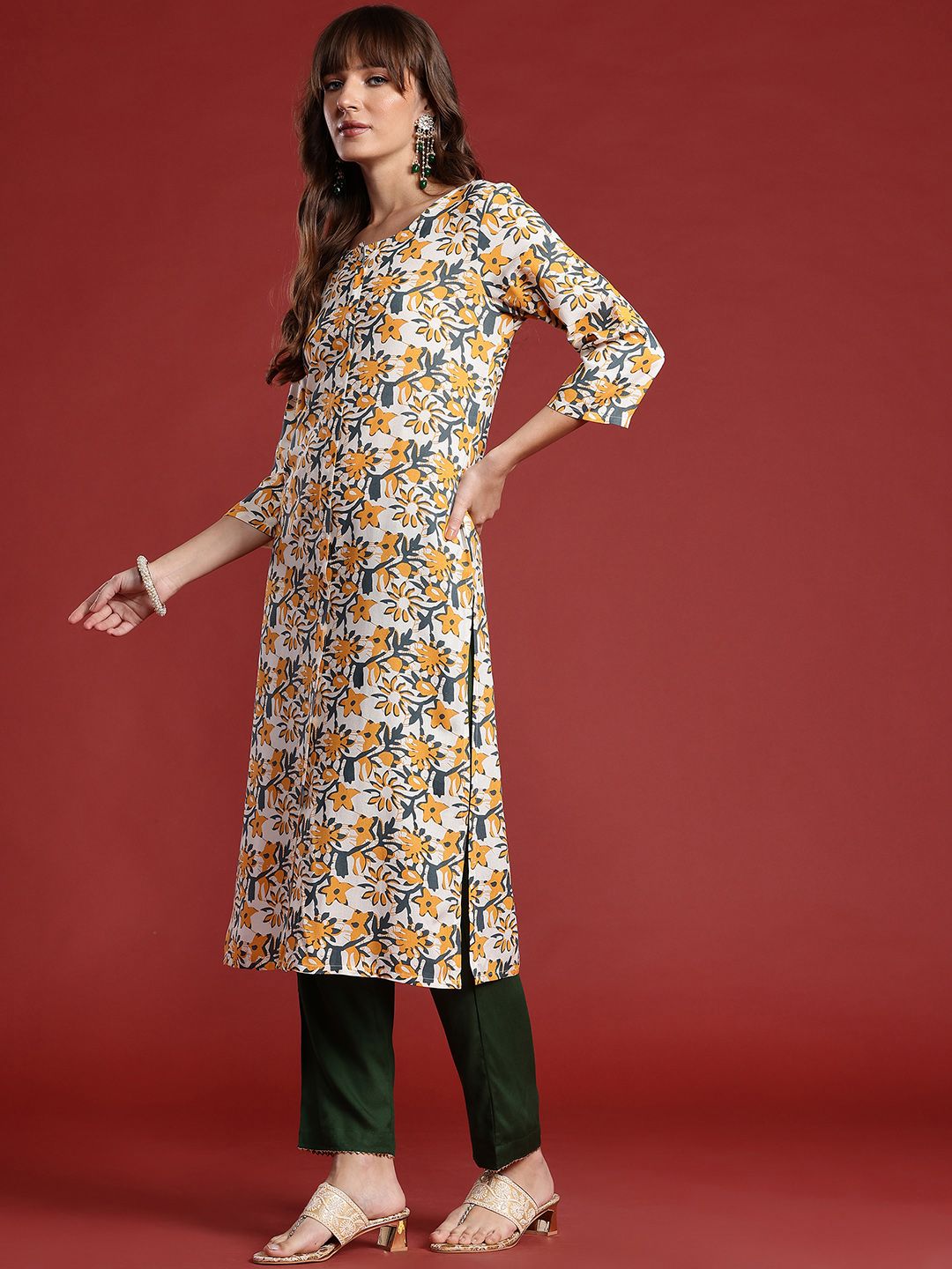 Anouk Floral Printed Kurta