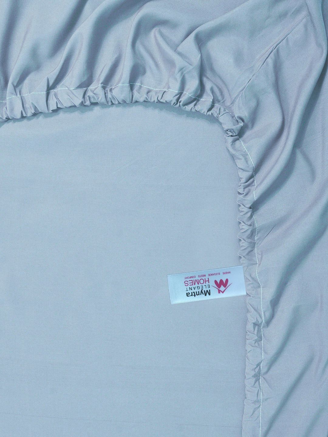 Myntra Elegant Homes Blue 400 TC Bedsheet with 4 Pillow Covers