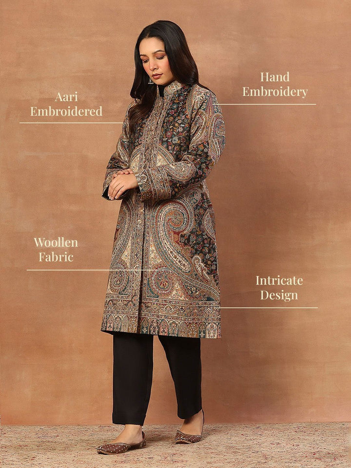 House of Chikankari Women Tailored Jaket Woolen