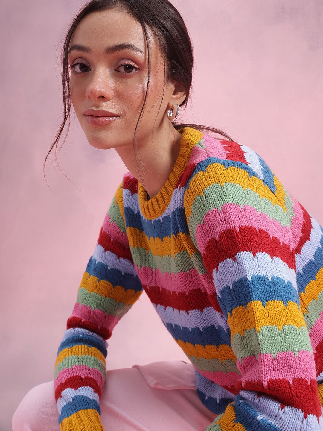 DressBerry Women Striped Pullover
