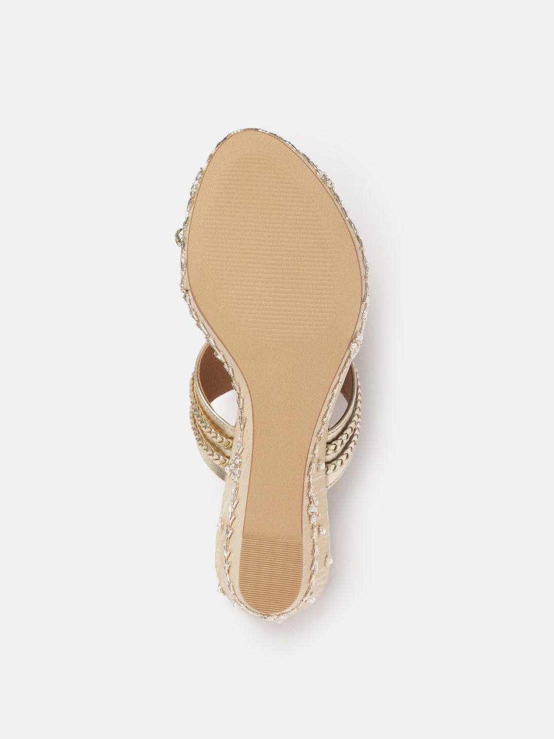 House of Pataudi Ethnic Embellished Wedge Heels