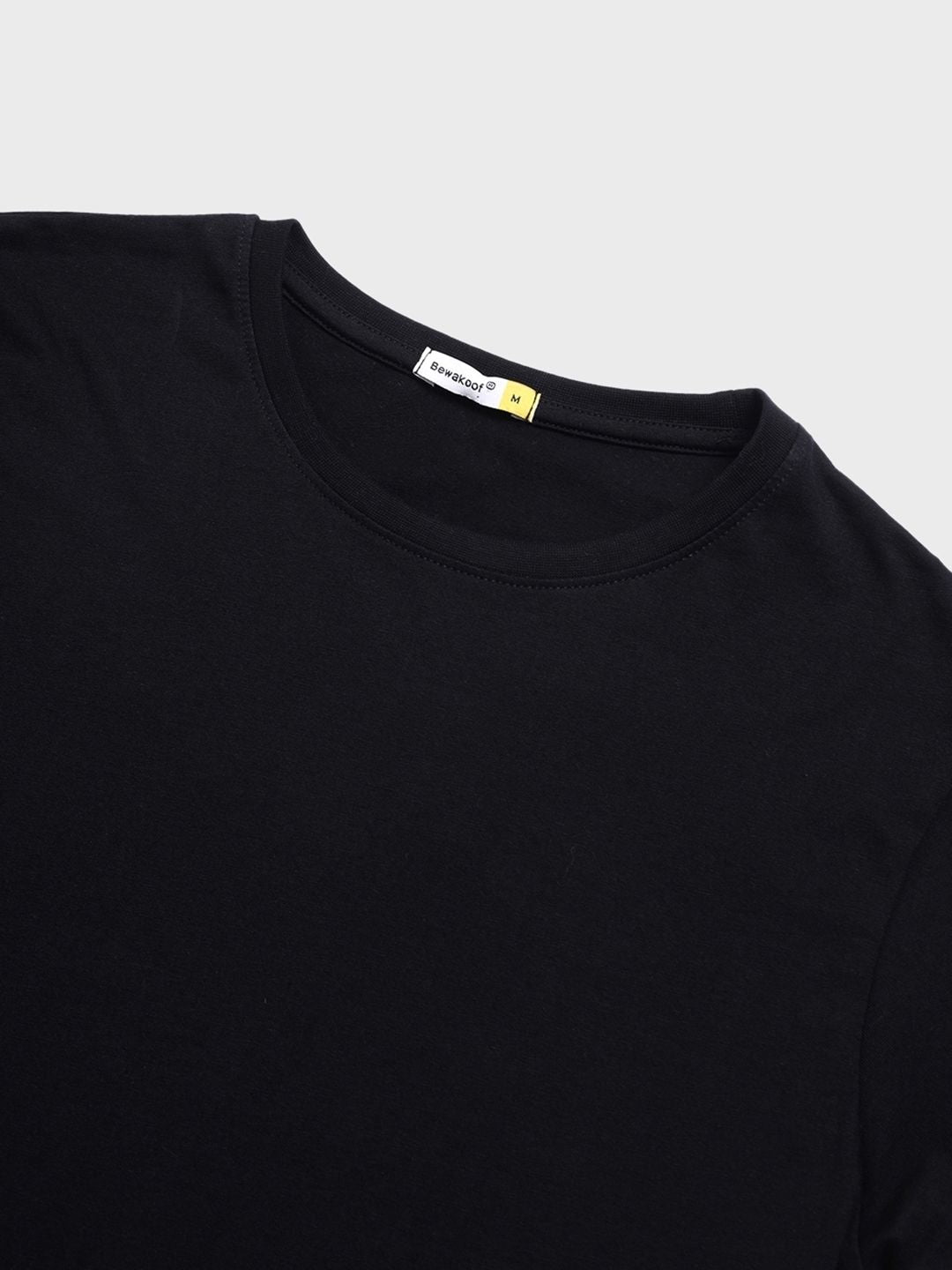 Bewakoof Men Black Typography Printed Pure Cotton T-shirt