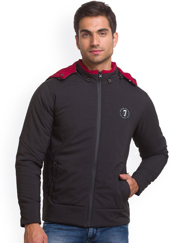 Being Human Men Black Longline Padded Jacket